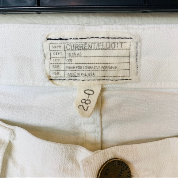 Current/Elliott White Embroidery Jeans Size 28 - Picture 7 of 7
